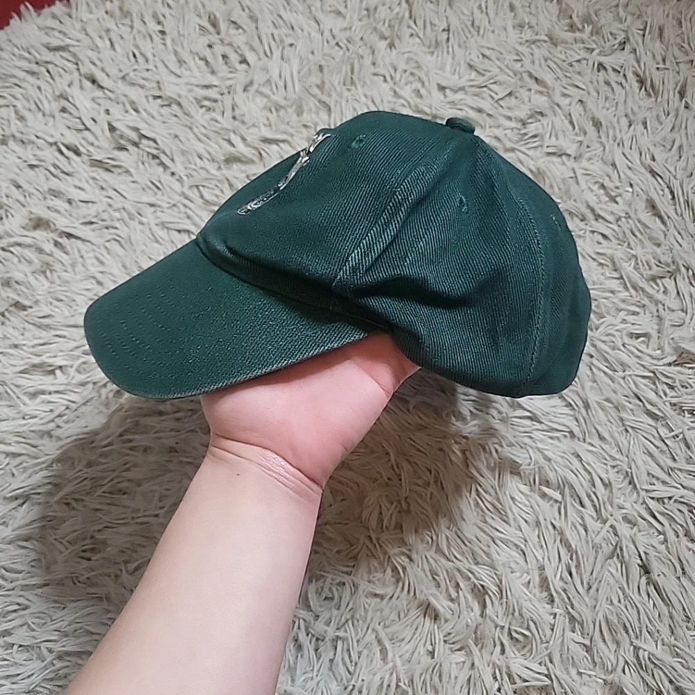 Vintage Poland Spring Hat Baseball Cap Green Streetwear Indie ✨️💫